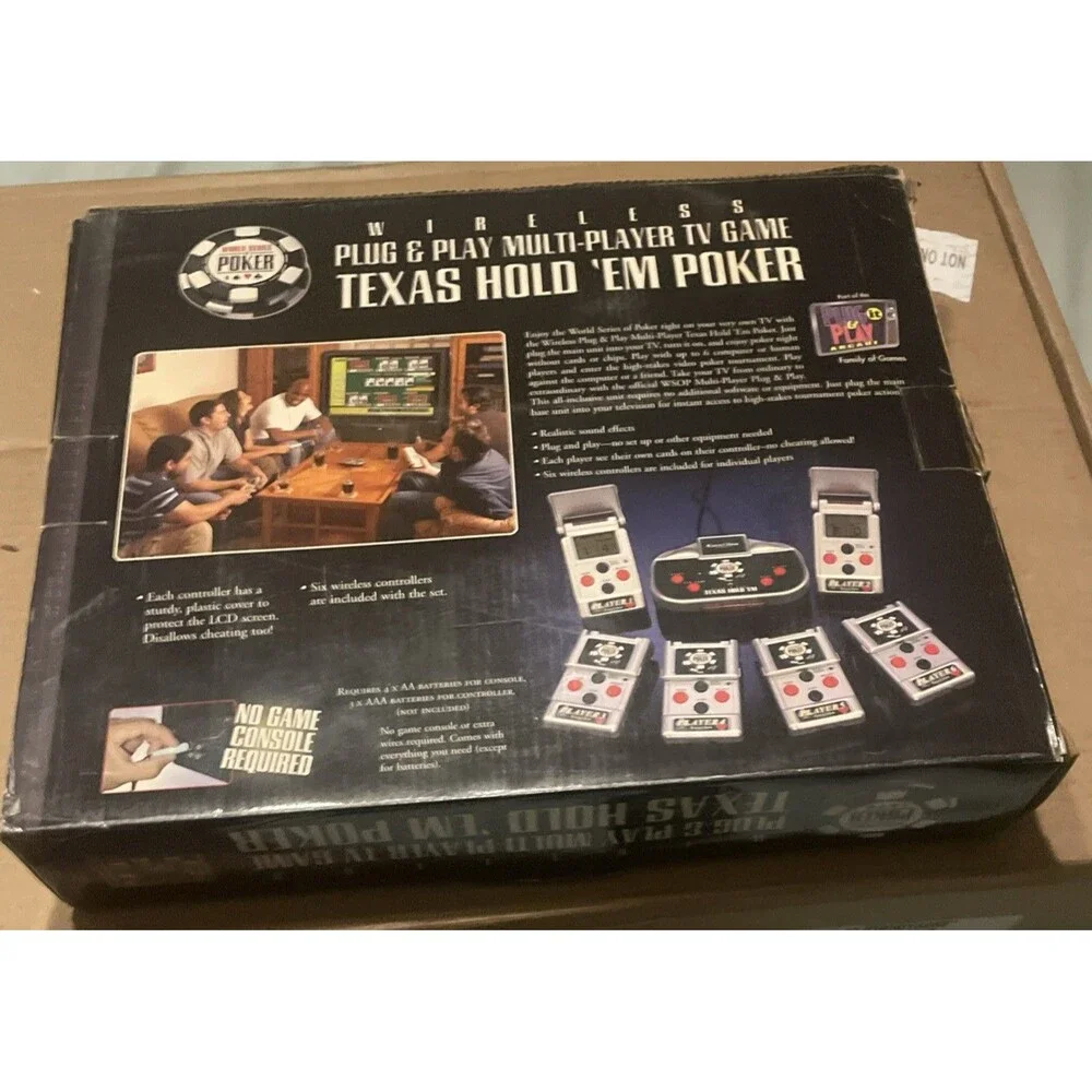 World Series of Poker Texas Hold 'Em Plug & Play Multi-Player TV Game Excalibur